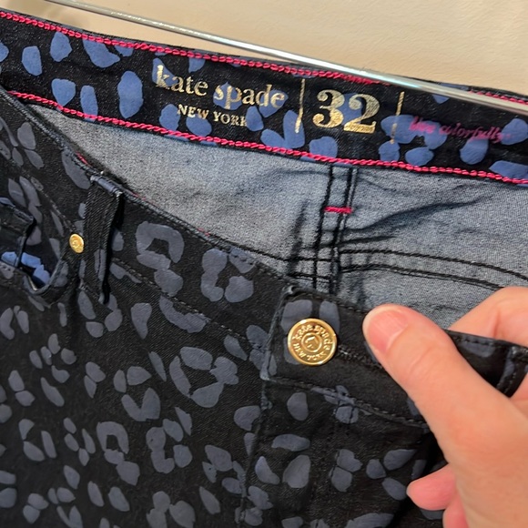 Kate Spade Women’s Broome Street Cheetah Patterned Jeans / Size 32 / Made in USA - Picture 3 of 11